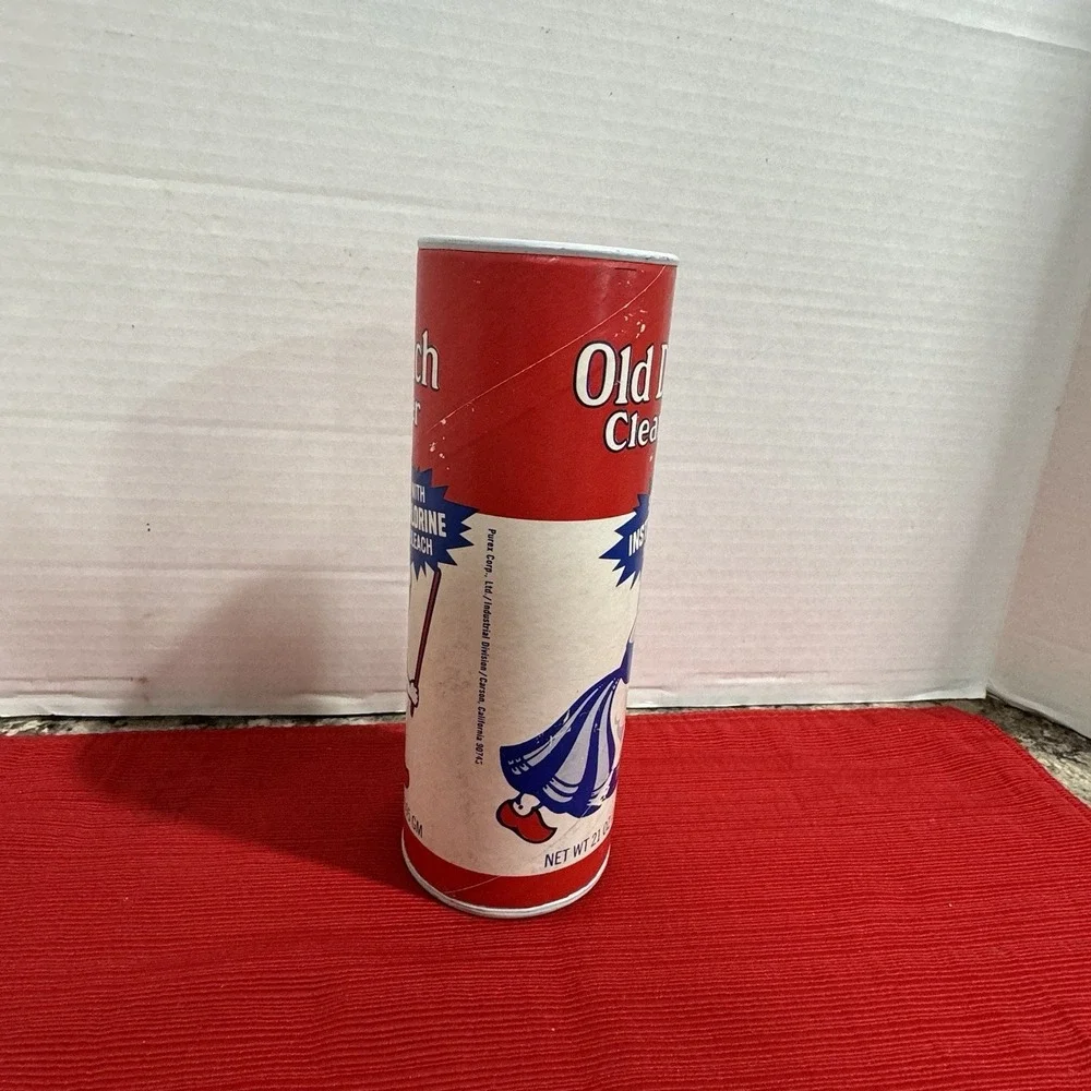 Vintage 1940s Old Dutch Cleanser Tin Carboard Cleaning Advertising Can‎ NOS FULL